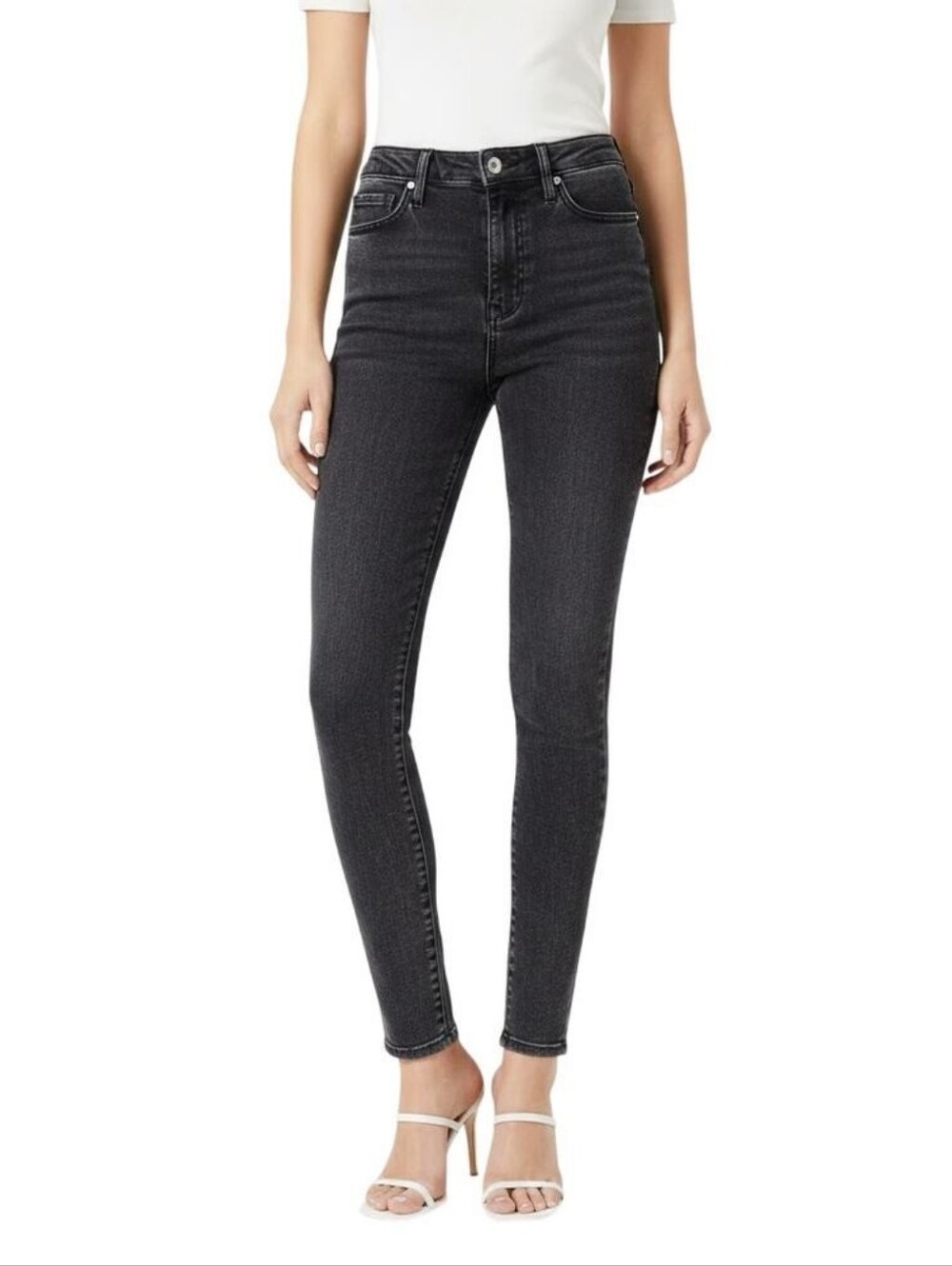 $139 Black Orchid LA Gisele High Rise Super Skinny Black 26